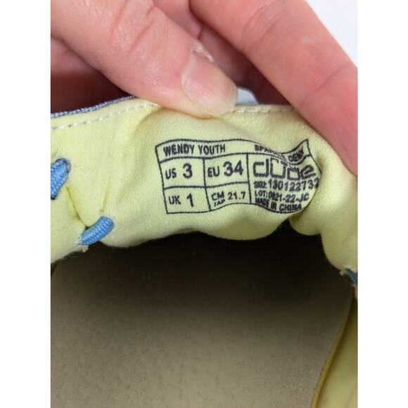 Hey Dude Wendy Youth Kids Sparkle Denim Blue Shoes Slip On Size 3 - Picture 7 of 7